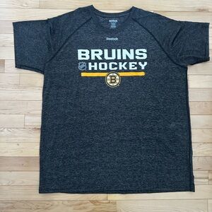 Reebok Men's Charcoal Bruins Hockey Tee